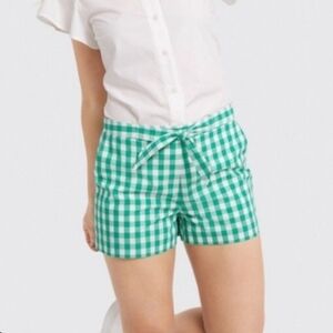 Draper James Green Gingham Checkered Shorts Size 6
